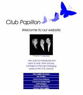 Club Papillon Home Page